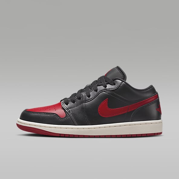 Zapatillas jordan negras con rojo 2025